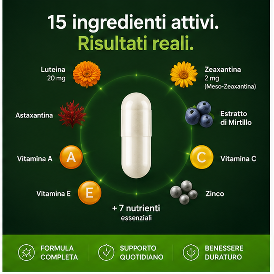 Biovia Vision+™ Formula avanzata per gli occhi 15 in 1
